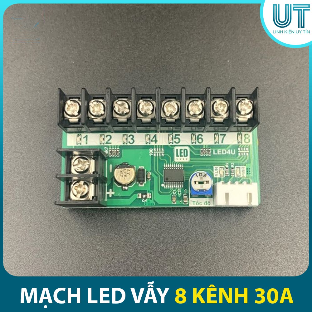 Mạch Led Vẫy 8 Kênh 30A LED4U-4U0830