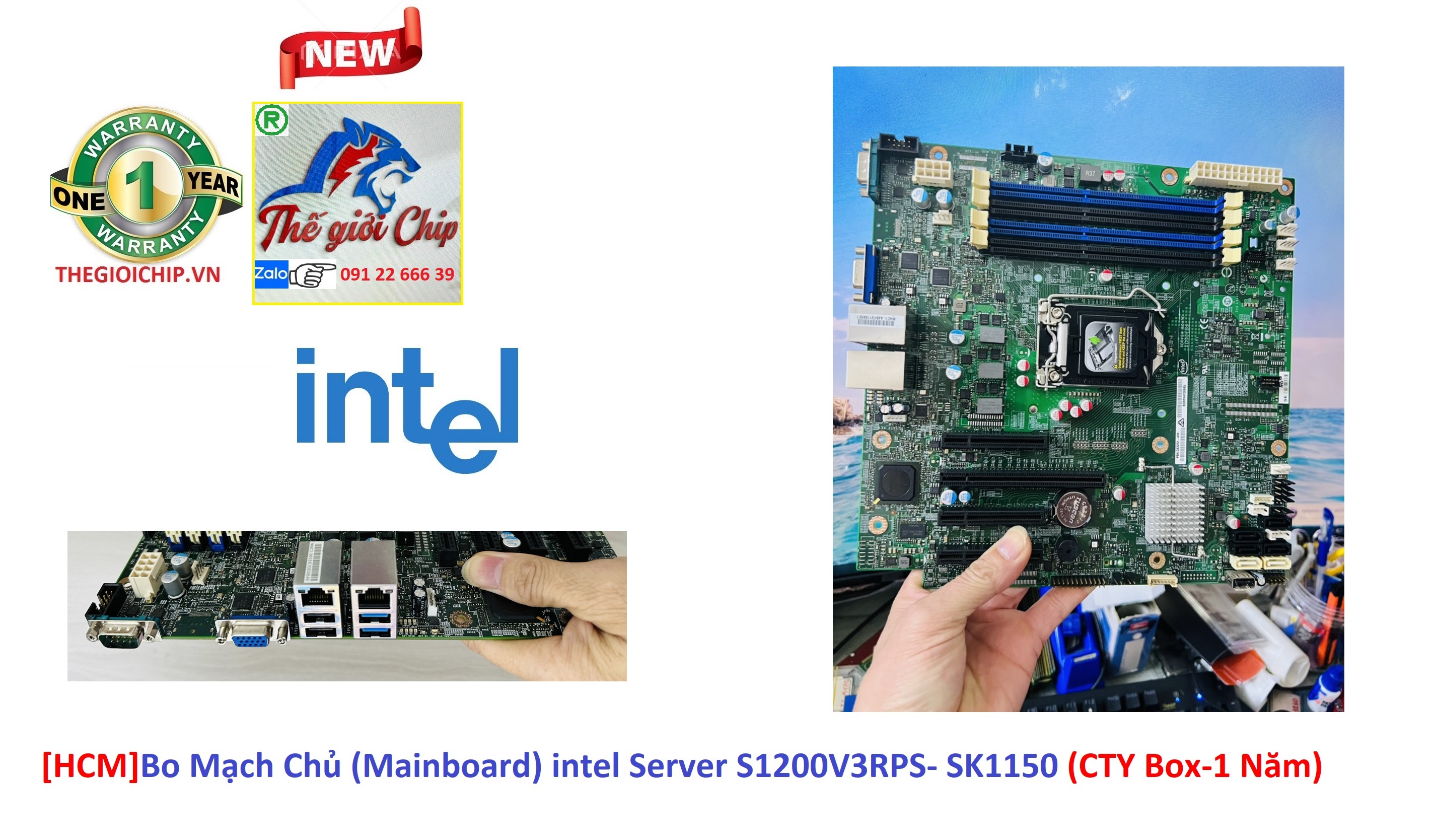 [HCM]Bo Mạch Chủ (Mainboard) intel Server S1200V3RPS- SK1150 (CTY Box-1 Năm)