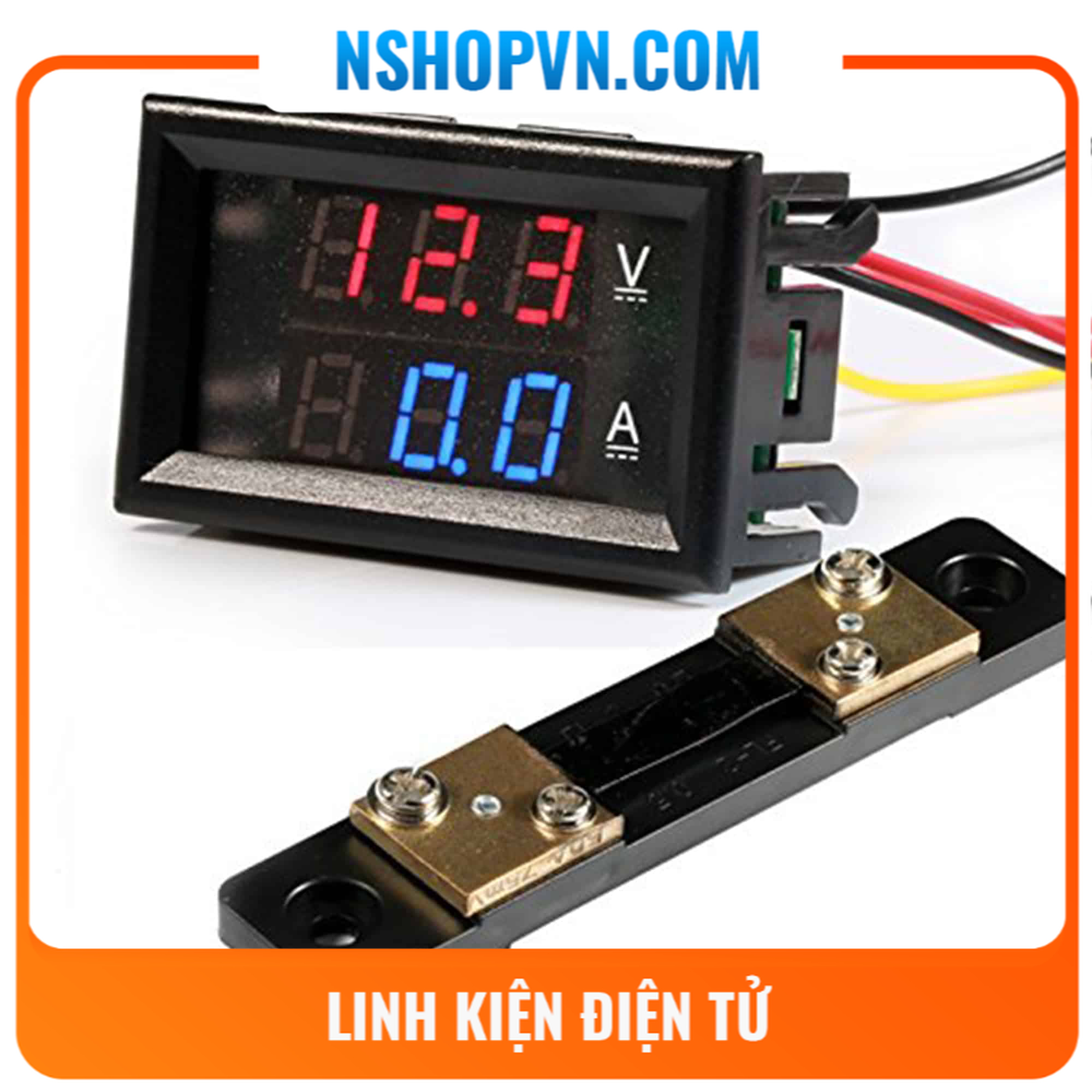 Đồng hồ đo dòng đo áp 50a kèm trở shunt
