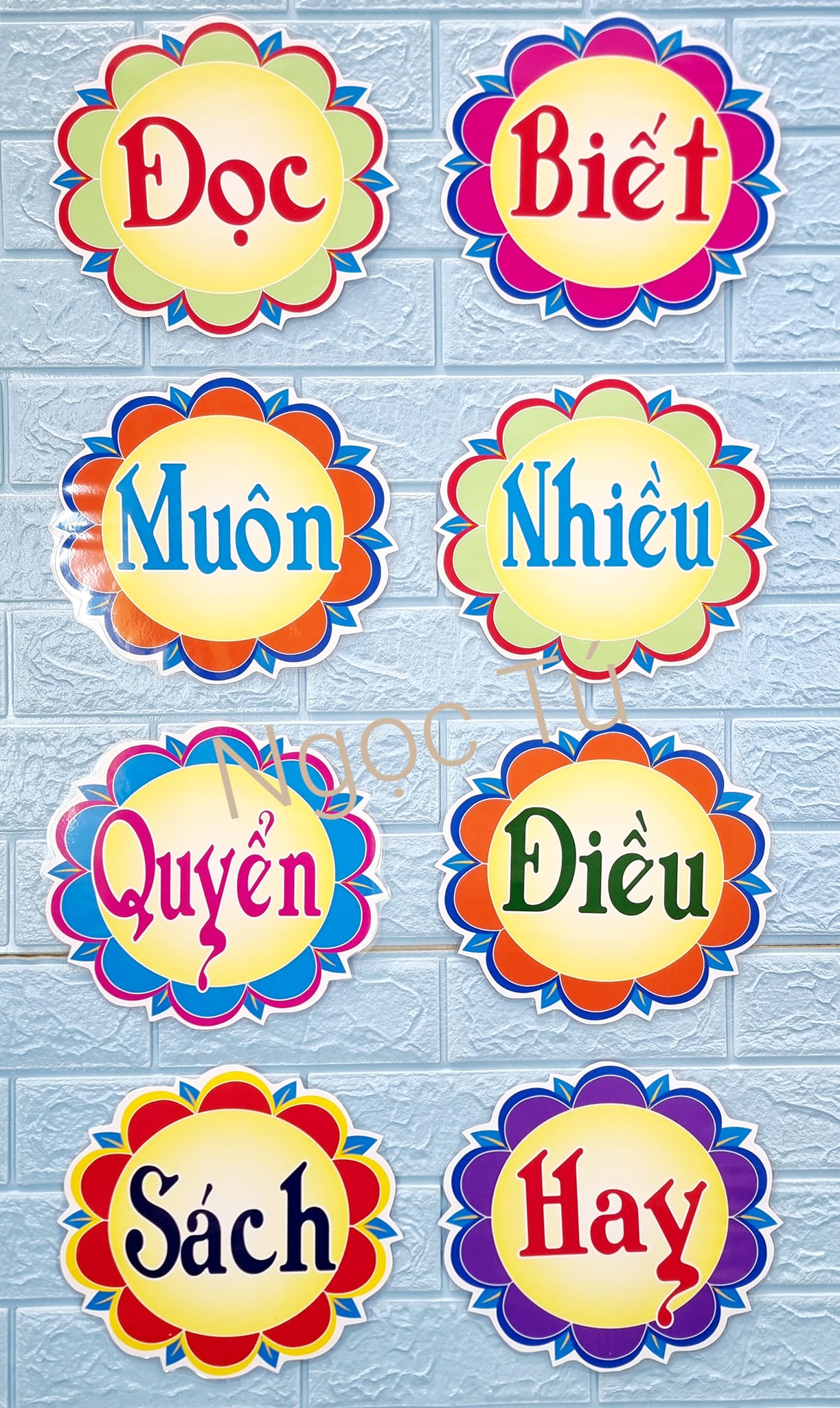 (Đồ dùng dạy học MCH) Khẩu hiệu trang trí thư viện lớp-