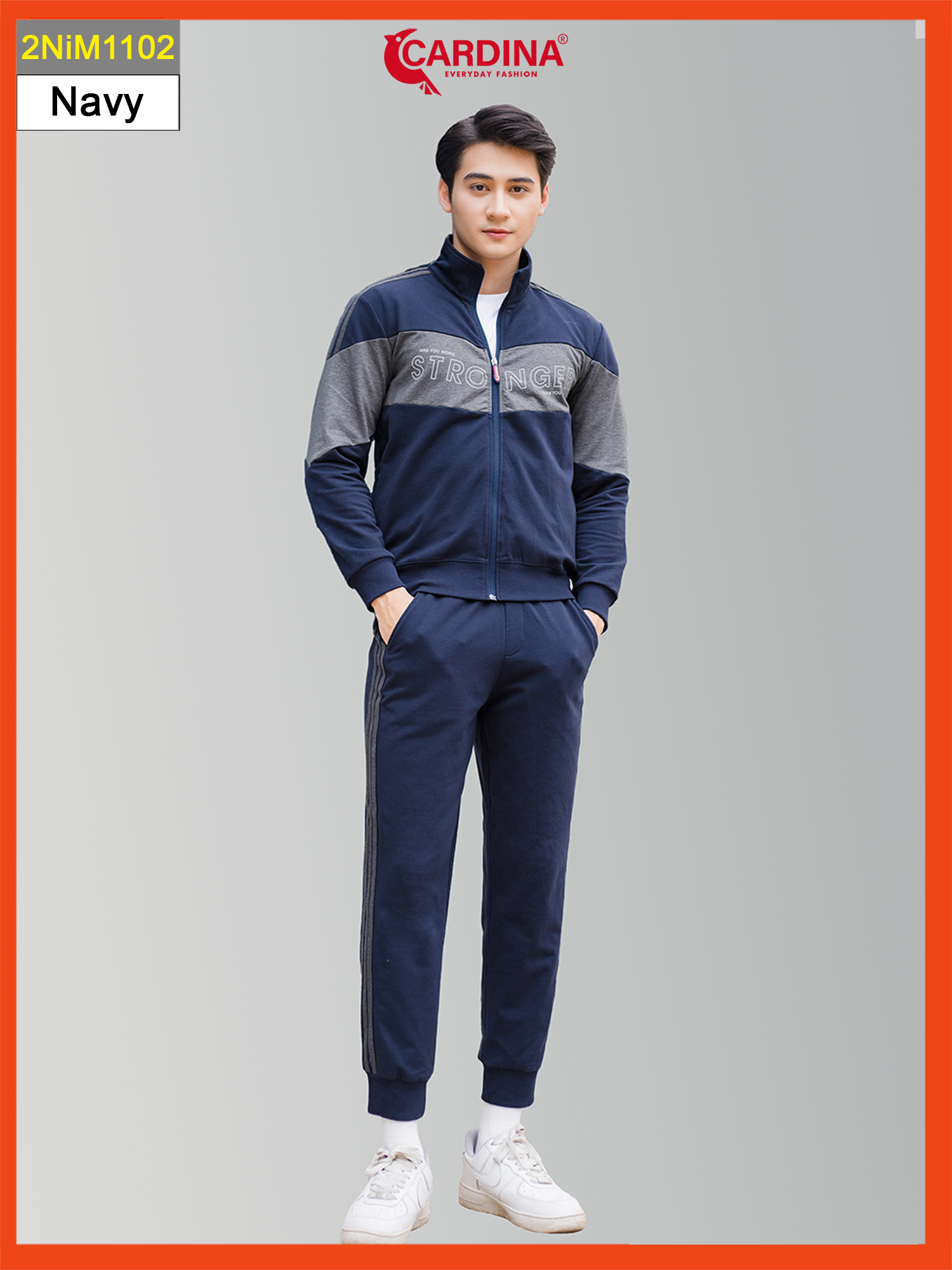 Đồ Bộ Nam CARDINA Chất Nỉ Da Cá Cao Cấp Kiểu Dáng Thể Thao Khóa Kéo Phong