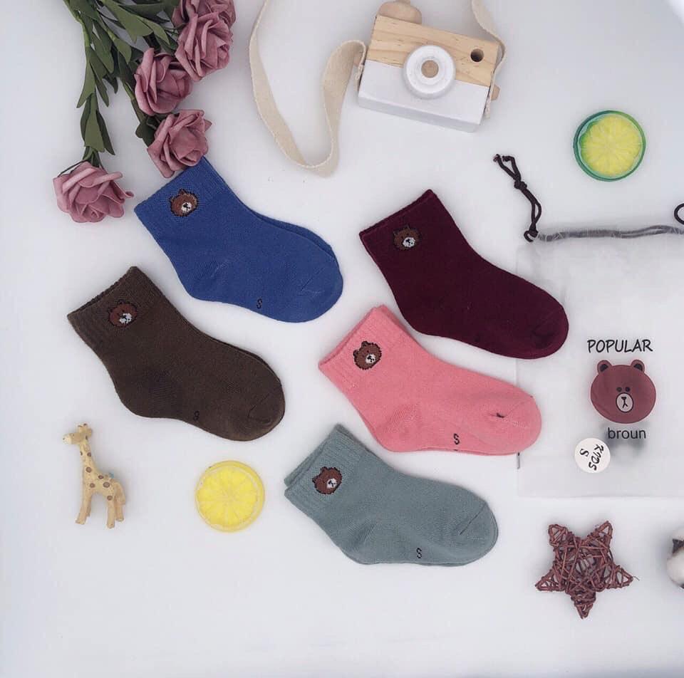 Set 5 đôi tất gấu cho bé