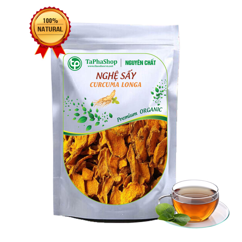 Củ nghệ thái lát sấy khô 500g - tấn phát