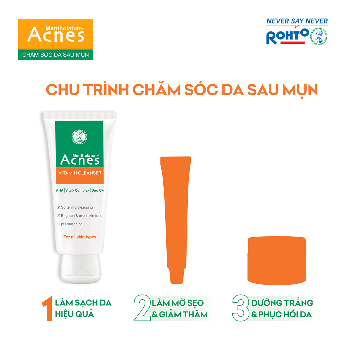 Kem rửa mặt VITAMIN ACNES VITAMIN Cleanser 100g