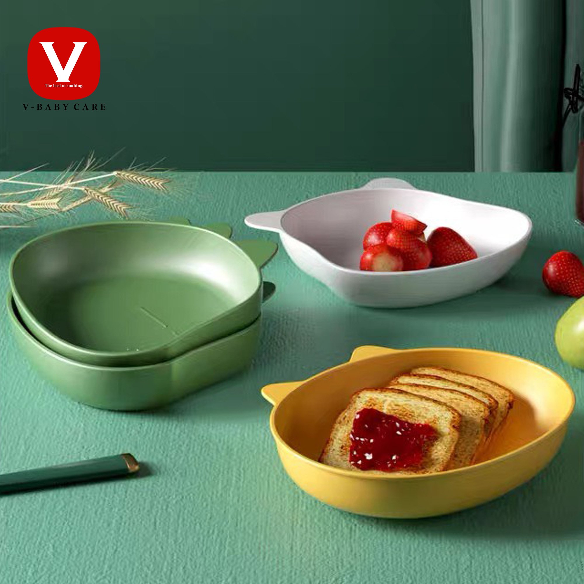 Đĩa Ăn Dặm Dùng Được Lò Vi Sóng, Bát Ăn Dặm Lúa Mạch Cho Bé