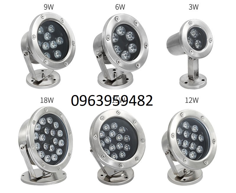 Đèn LED âm nước có đế 12w đổi màu 24VAC