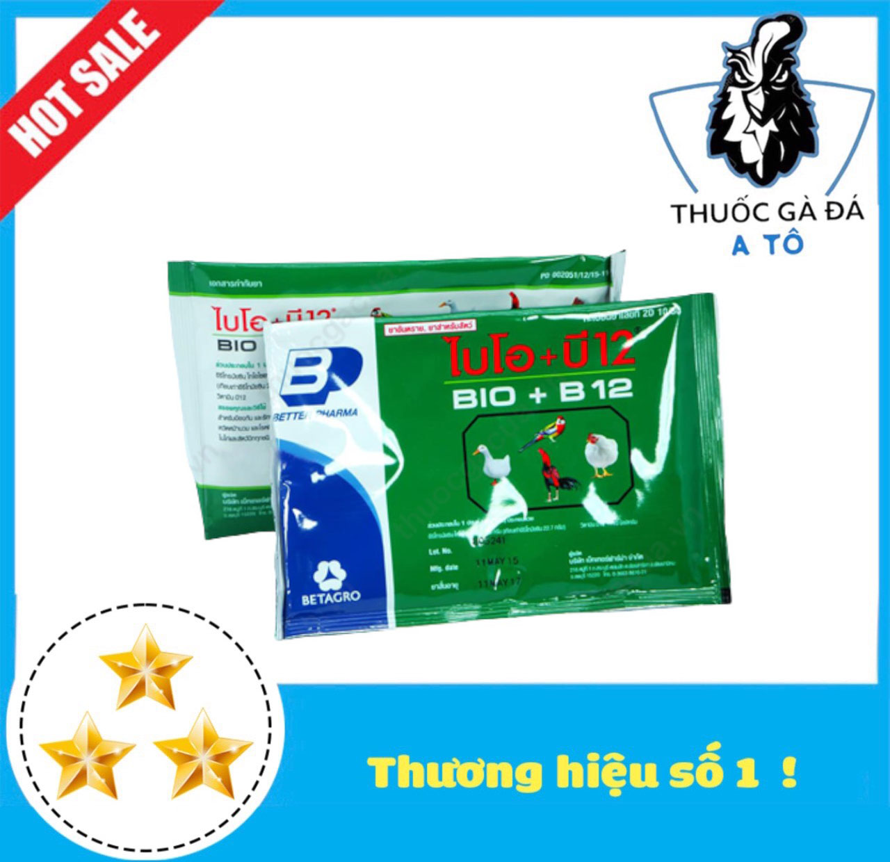 BIO-B12 ÚM GÀ CON GÀ ĐÁ 20 GRAM