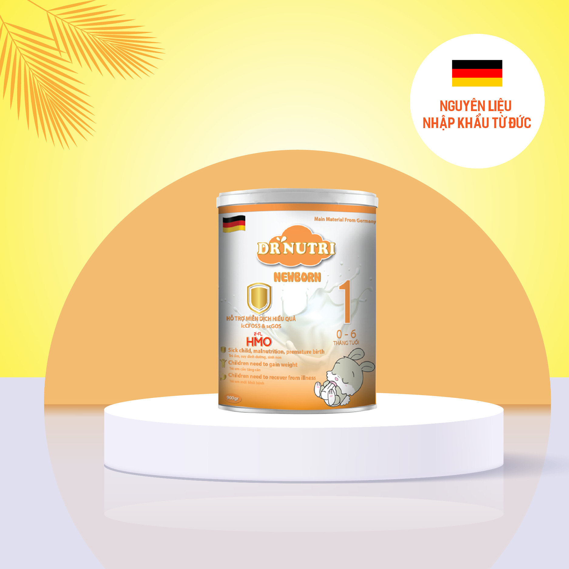 Sữa bột dinh dưỡng sơ sinh Dr Nutri Newborn 900g (0 – 6 tháng)