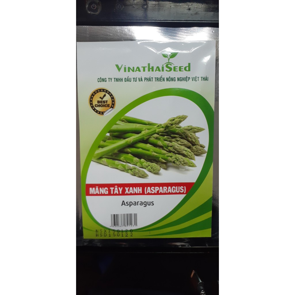 Hạt giống Măng tây xanh Thái Lan gói 50 hạt.