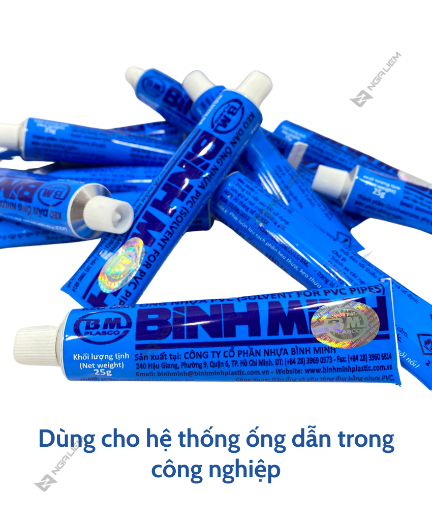 Keo Dán Ống Nhựa PVC BÌNH MINH (25gr, 50gr,100gr)