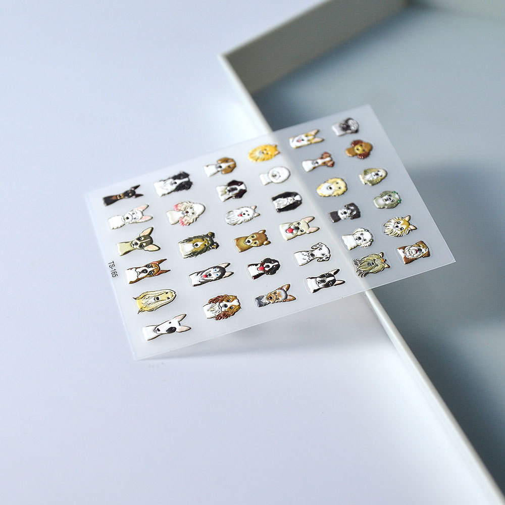 Sticker Lụa Nổi 5D | Đầu Bé Chó | Hình Dán Móng Tay TS-165