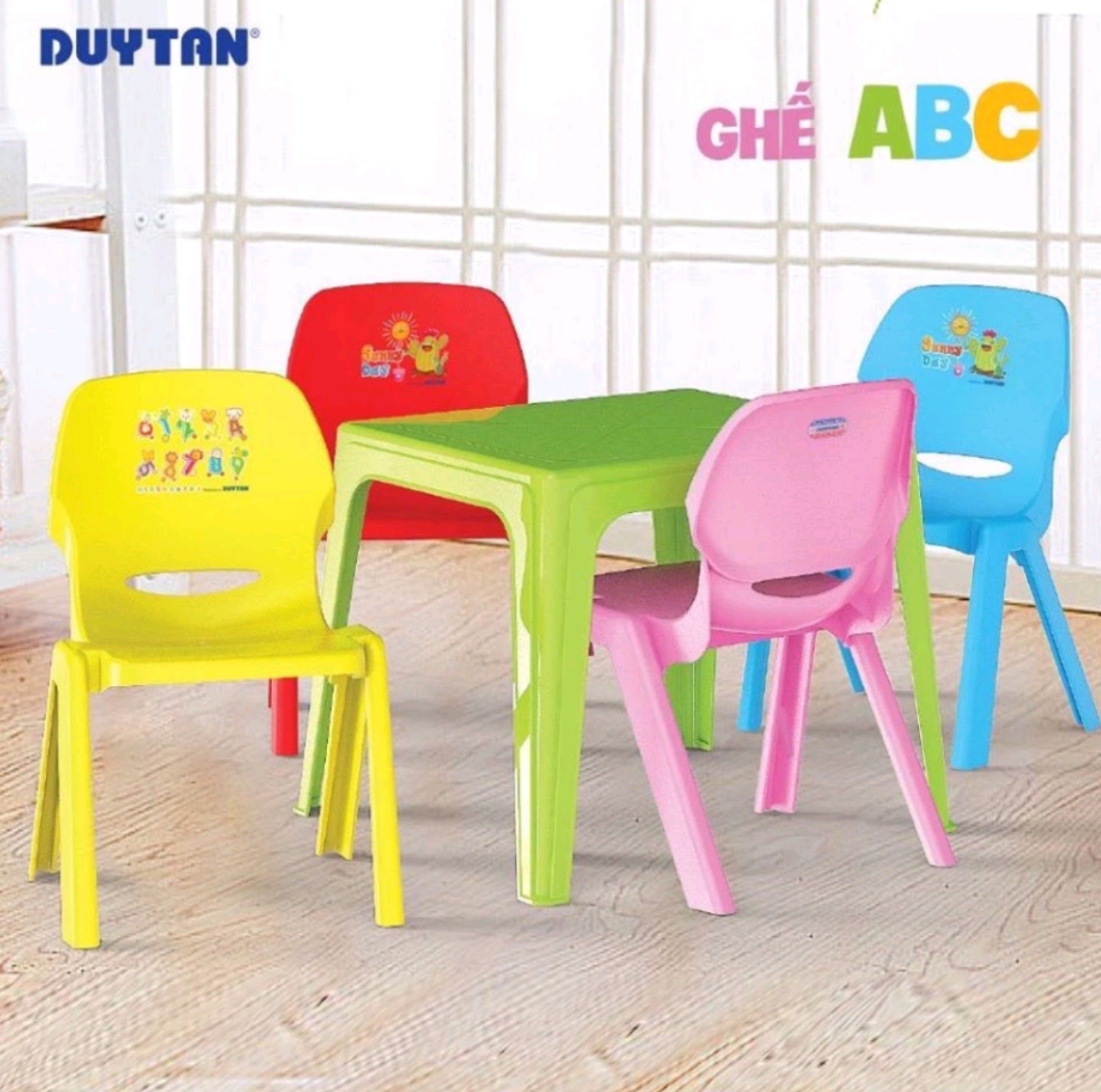 Ghế dựa ABC nhựa DUY TÂN (39.5 x 35.5 x 53.6cm)