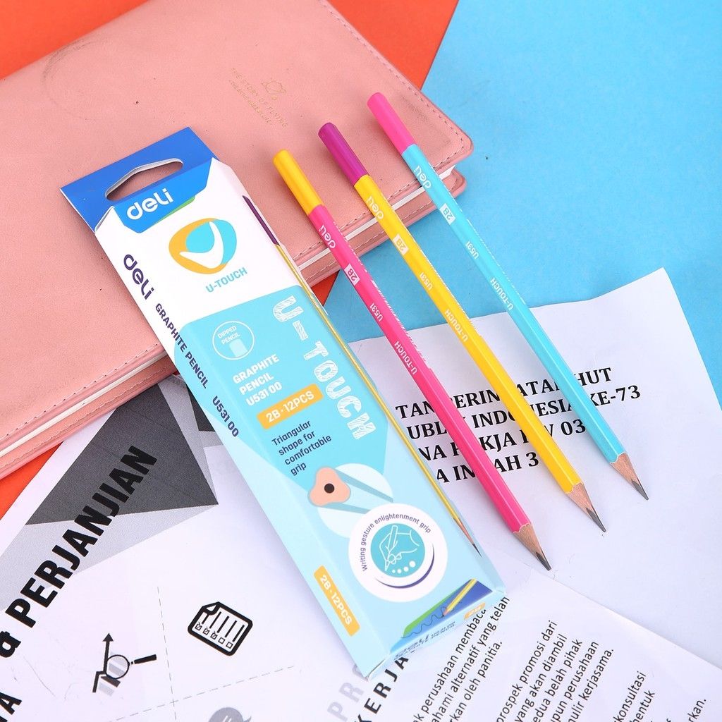 HỘP 12 BÚT CHÌ 2B DELI MÃ U53100
