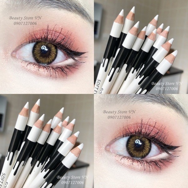 Chì Kẻ Mắt Màu Trắng Cao Cấp Lâu Trôi - White Eyeliner Pencil