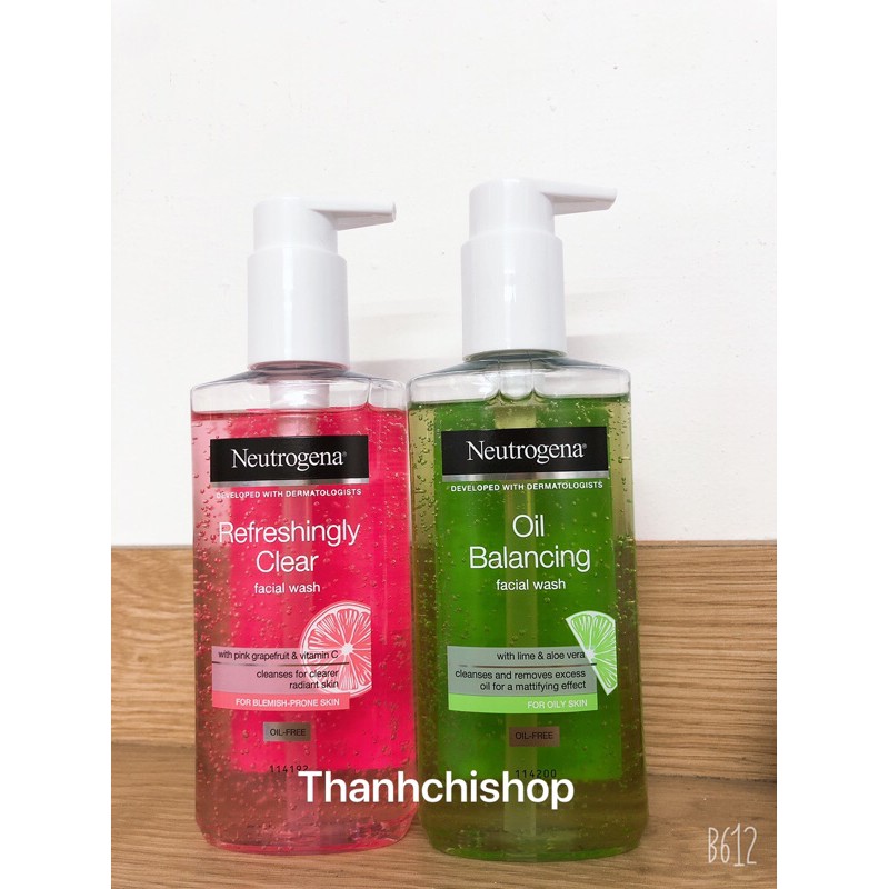 chai sưa rửa mặt neutrogena pink mẫu mới