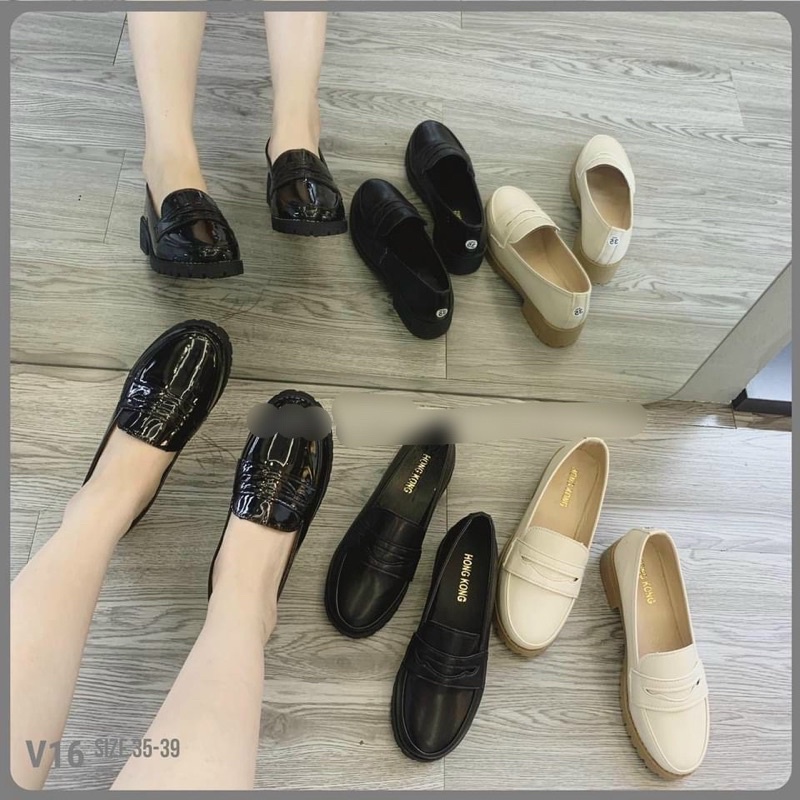 Có sẵn: Giày đốc trơn phong cách Hàn đế 3cm form chuẩn -lamlam868