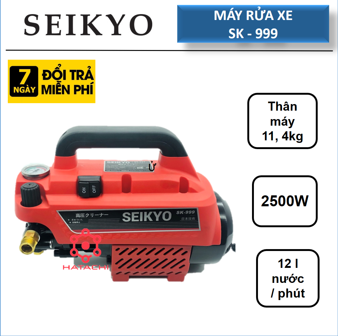 Máy rửa xe - Máy rửa xe Sekio SK 999 - Có chỉnh áp - 2500W