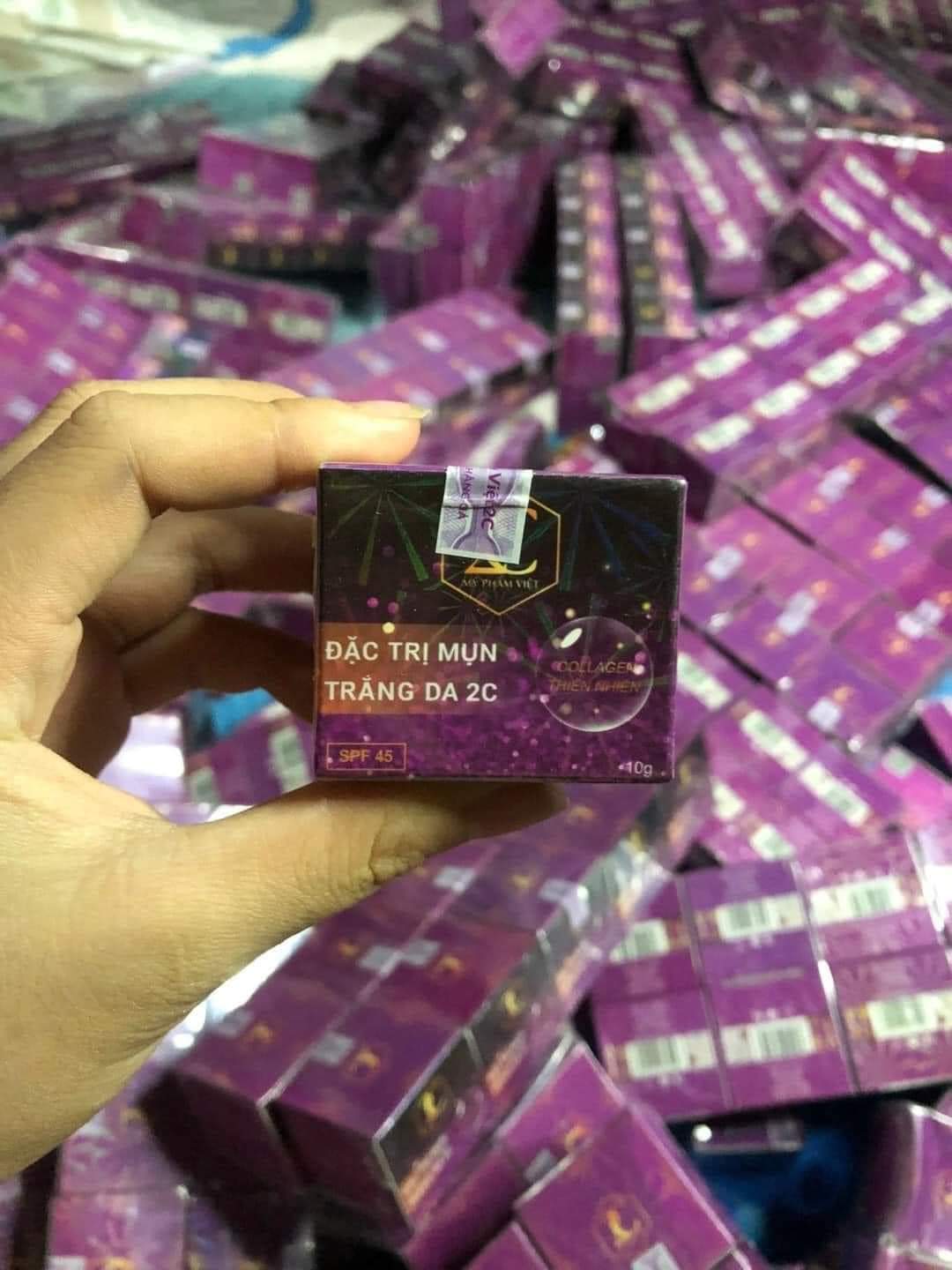 Kem mụn trắng da 2c chính hãng