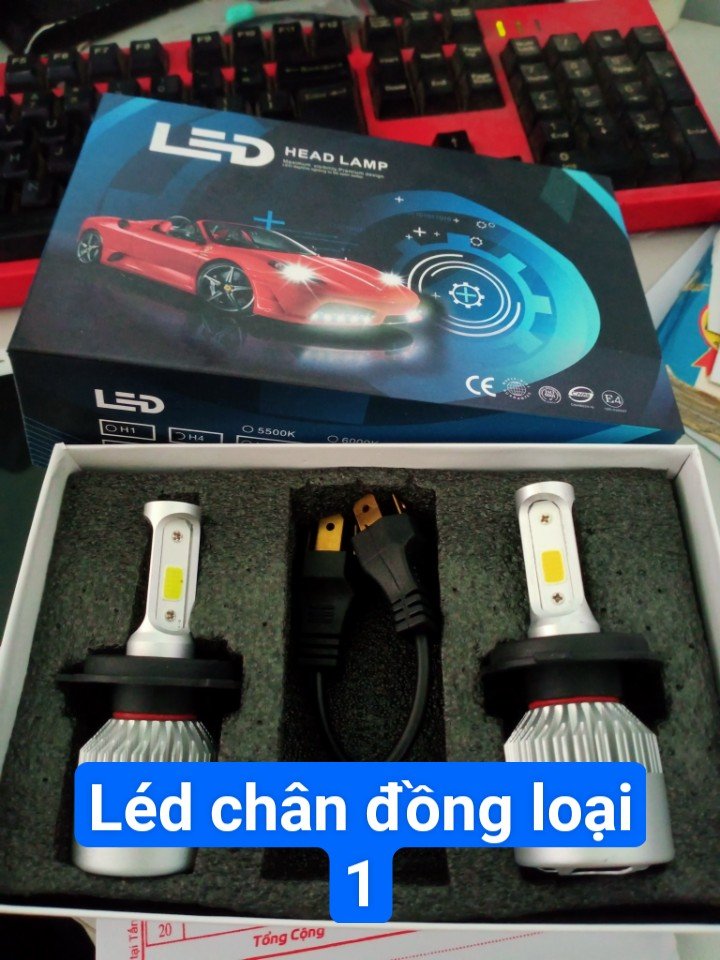 Đèn pha led C6 3 tim H4 Loại 1 Siêu Sáng( giá 1 bóng )