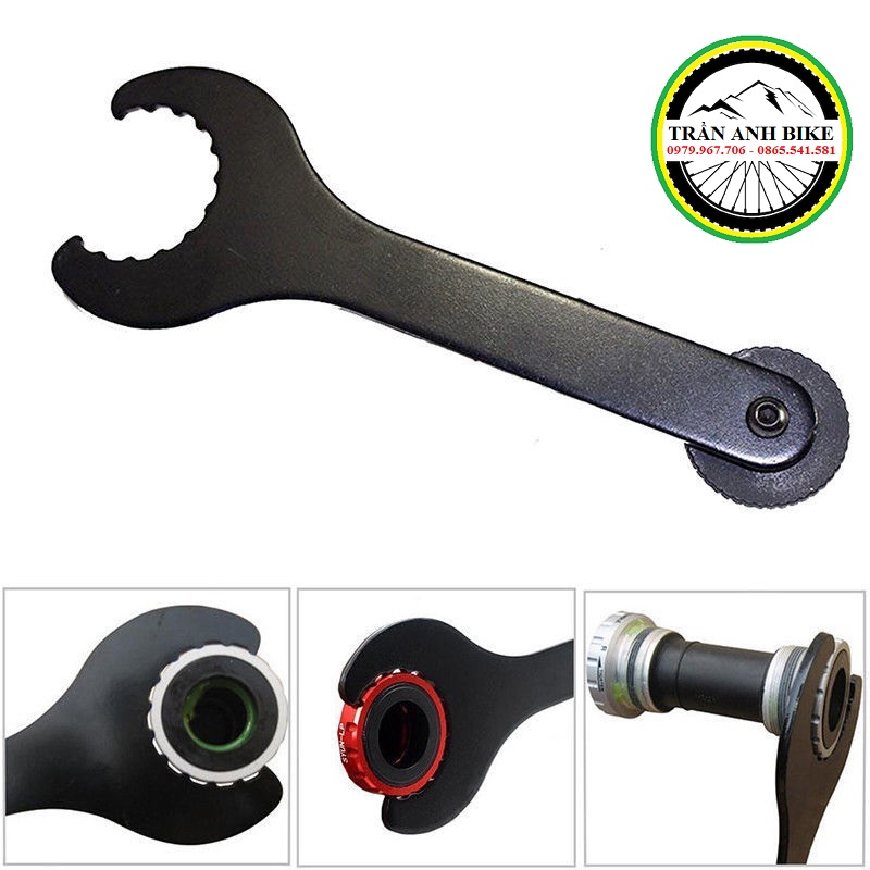 Dụng cụ tháo cảo trục rỗng kèm vam mở nắp nhựa trục xe đạp