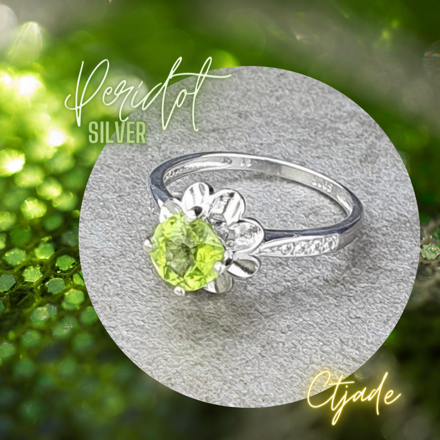 Nhẫn Bạc Đá Peridot thiên nhiên | 20082901 | CTjade
