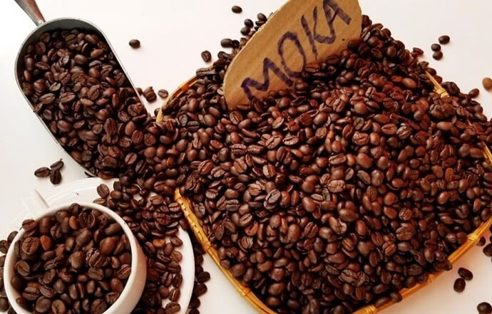 Cà phê rang mộc 100%  Moka O'Petit pha phin Cầu Đất