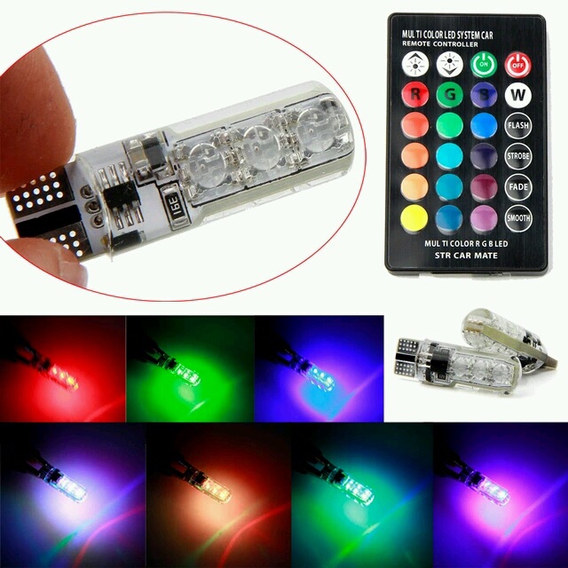 Đèn led demi, xi nhan 16 màu có remote điều khiển