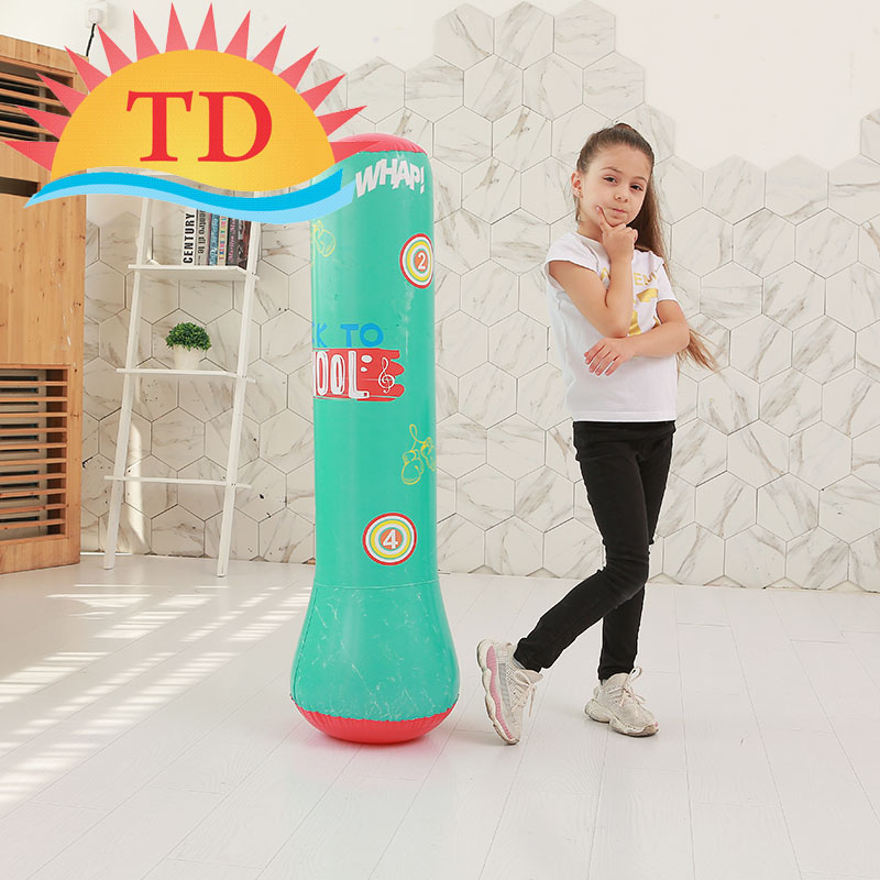 Bao trụ đấm bốc tự cân bằng cho bé Cao 1.2m, Cột boxing hơi cho bé giá rẻ