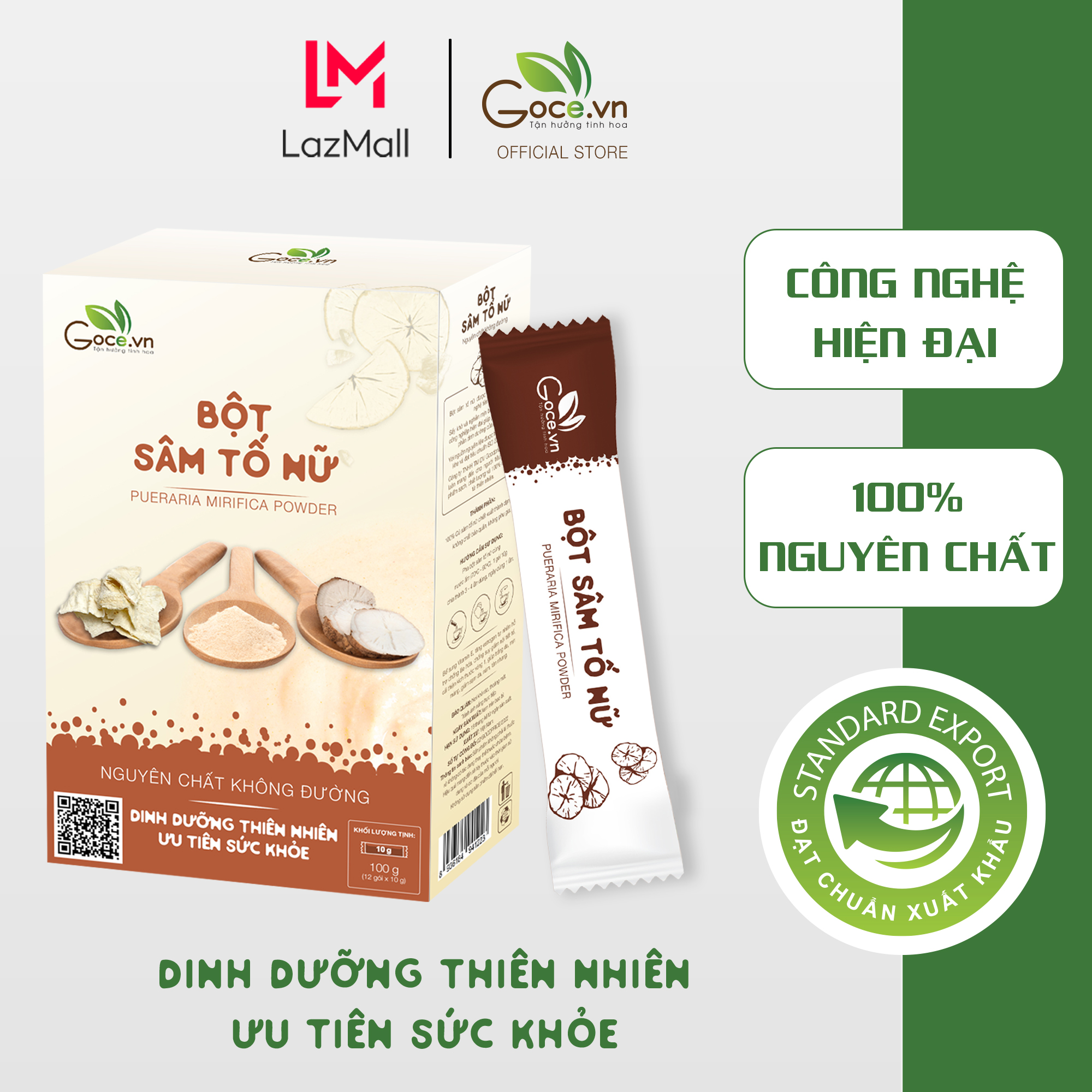 Bột sâm tố nữ nguyên chất Goce - 120g (12 gói x 10g)