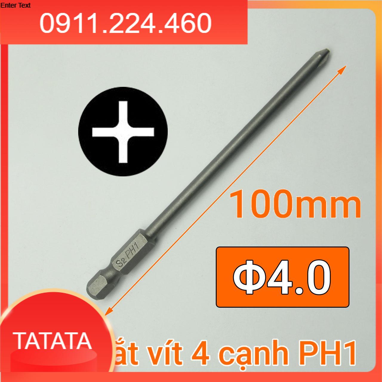 Đầu bắt vít 4 cạnh ph1