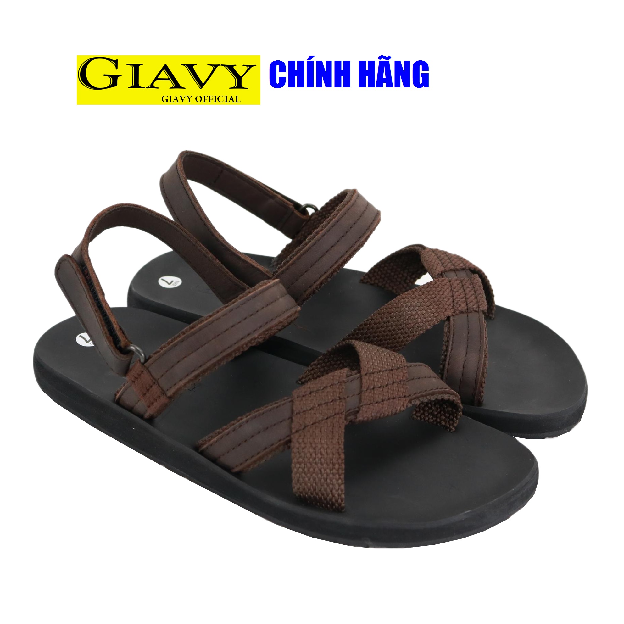 Giày sandal Giavy nữ - SN033 Nâu