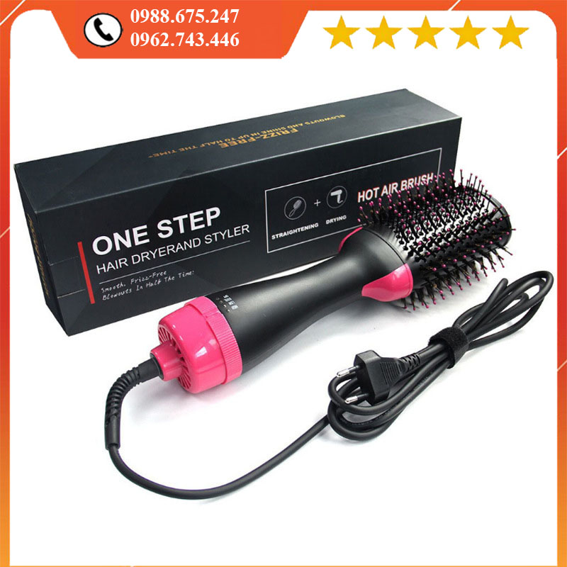 Máy làm tóc -Làm tóc tại nhà- Máy sấy tóc đa năng 3 trong 1 One Step, lược điện chải lóc làm cong, máy tạo kiểu tóc làm phồng đa năng Hair Dryerand Styler