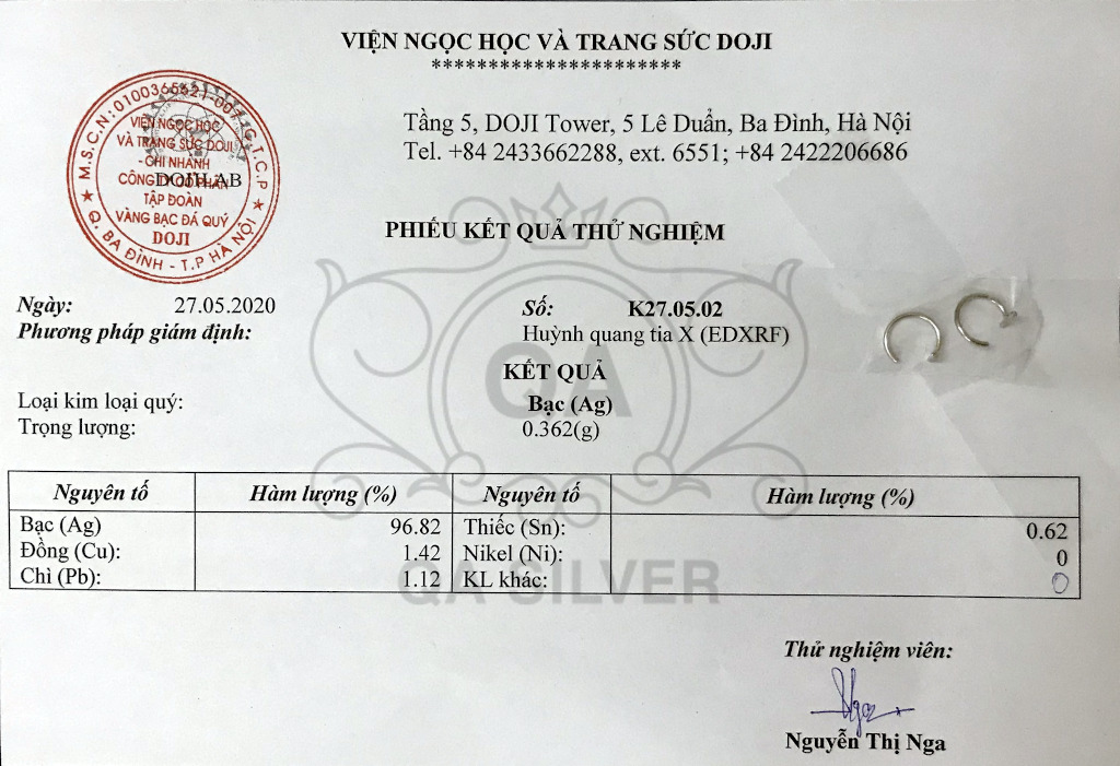 Khuyên tai bạc 925 bi móc chữ C bông tròn nam nữ kẹp vành tối giản S925 C-SHAPED QA SILVER Earrings EA190505