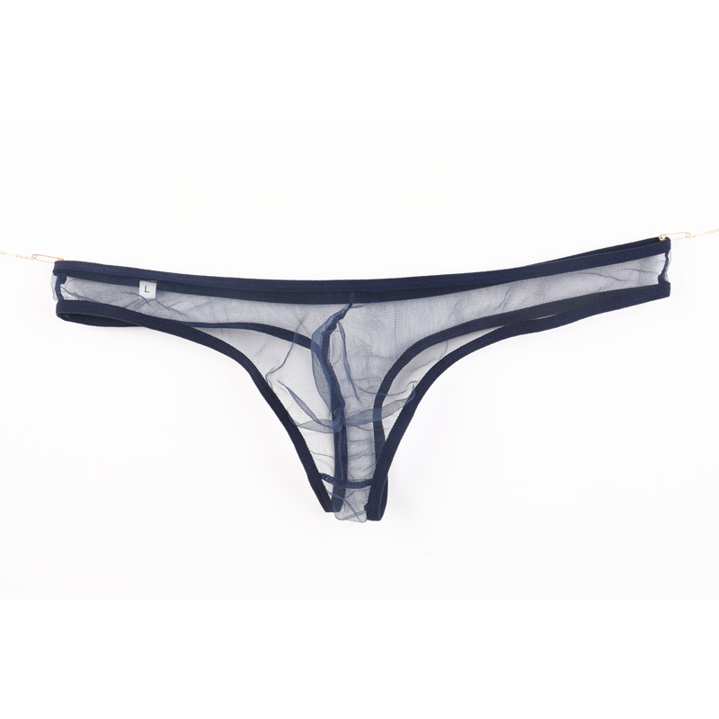 【MOMLOVE】 Breathable and Stylish See Through Briefs for Men Low Rise T Back Design