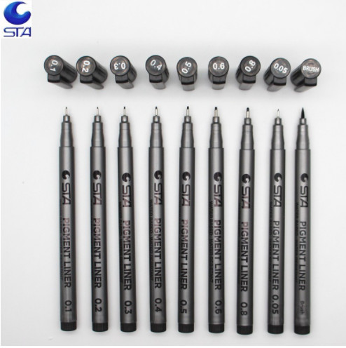 Bộ Bút Vẽ Nét Mỹ Thuật ( Bút Line) STA 9 Cây