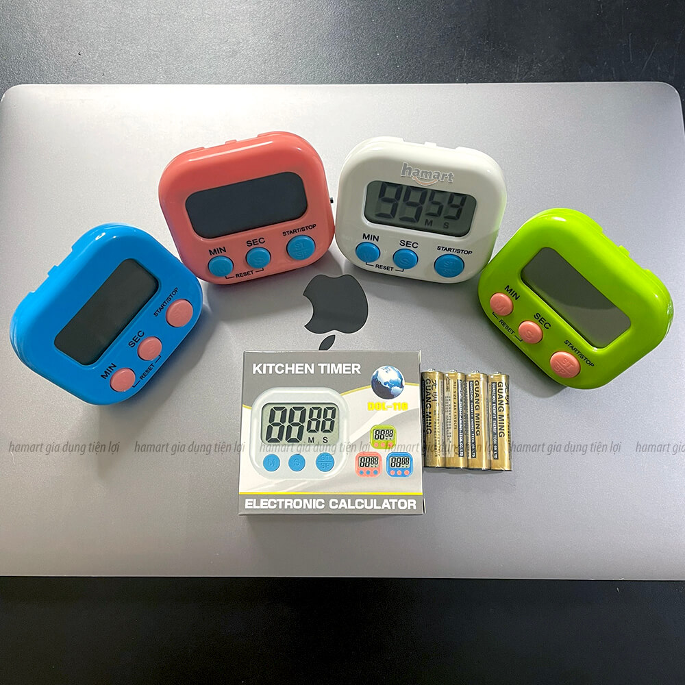 Digital Kitchen Timer Magnetic Backing Stand Countdown Alarm Mini LCD Big Digits Loud Alarm For Cooking Baking Sports Games