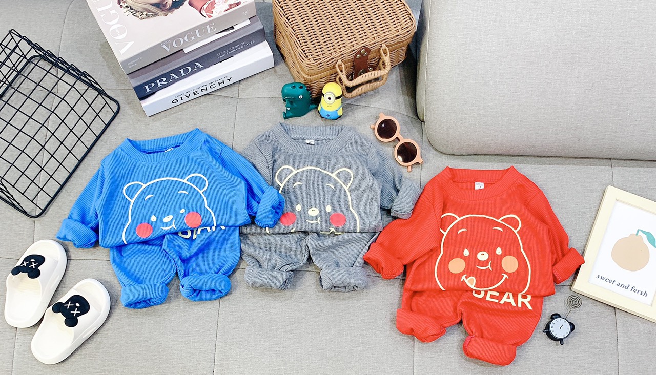Bộ len tăm hình Gấu BEAR cho bé cực xinh