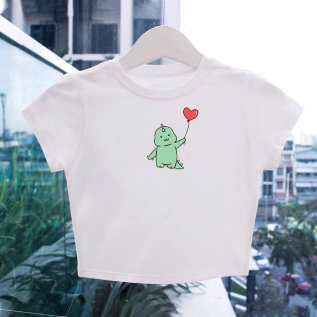 Áo croptop khủng Long xanh tim BY12 , áo thun nam nữ, quần khaki, quần nữ, sét bộ mặc ở nhà, áo thun tay dài, quần jean ống rộng - LEEDA