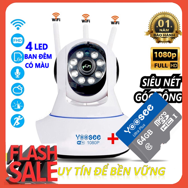>> BÁO GIÁ CAMERA IP YOOSEE NGOÀI TRỜI 1MP 720P - QUAY ĐÊM CÓ MÀU | Shopee Lazada Sendo Tiki mới nhất 144 Camera IP YooSee WIFI Xoay 360 Độ, Ban Đêm Có Màu Quan Sát Rõ Ngày Và Đêm FULL HD 720p/1080p 2.0mpx Báo Động Chống Trộm Kèm Thẻ Nhớ 64gb- Chính Hãng