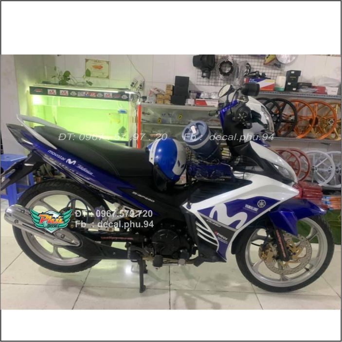 Tem rời Exciter 135 Movistar Xanh Trắng (X)