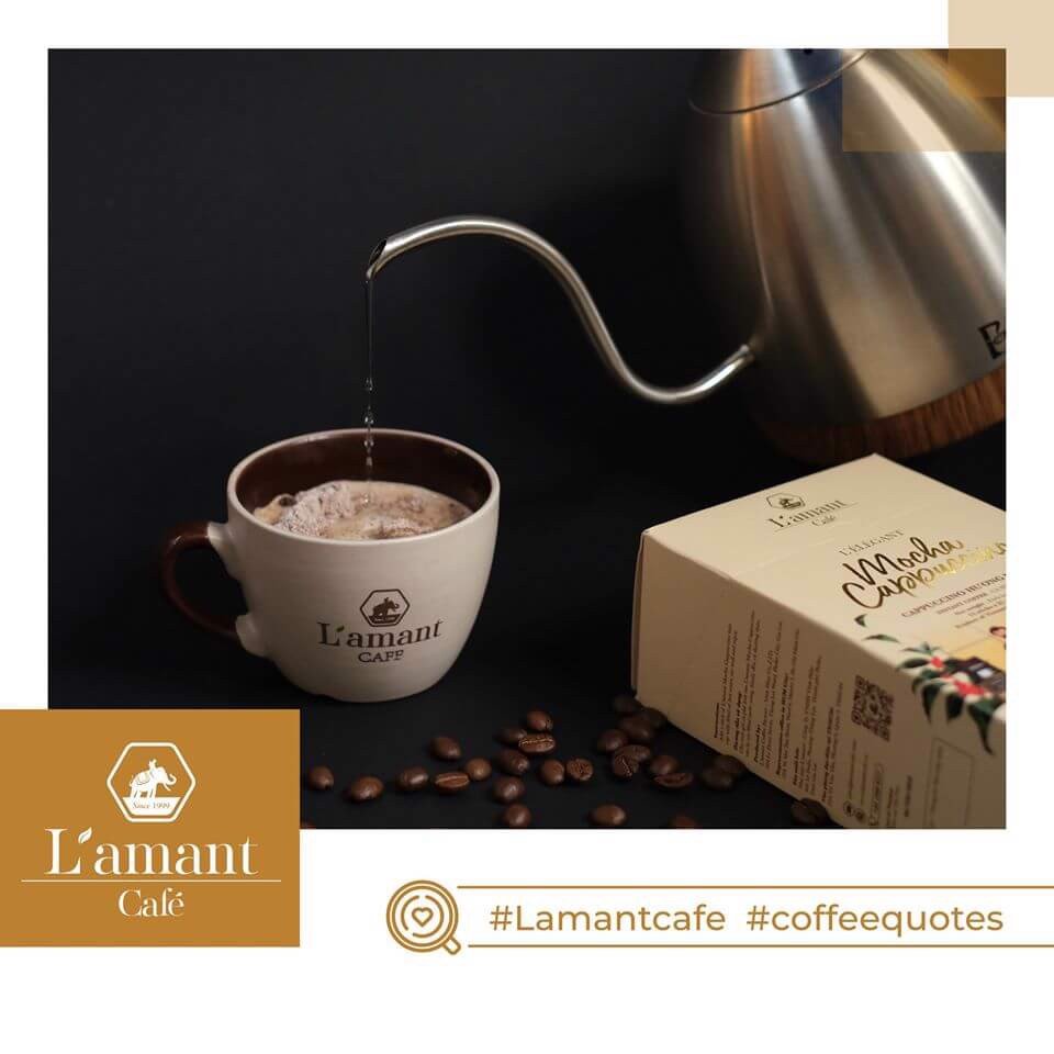 Cà phê hòa tan vị dừa L'amant Coconut Cappuccino (Hộp 300g)