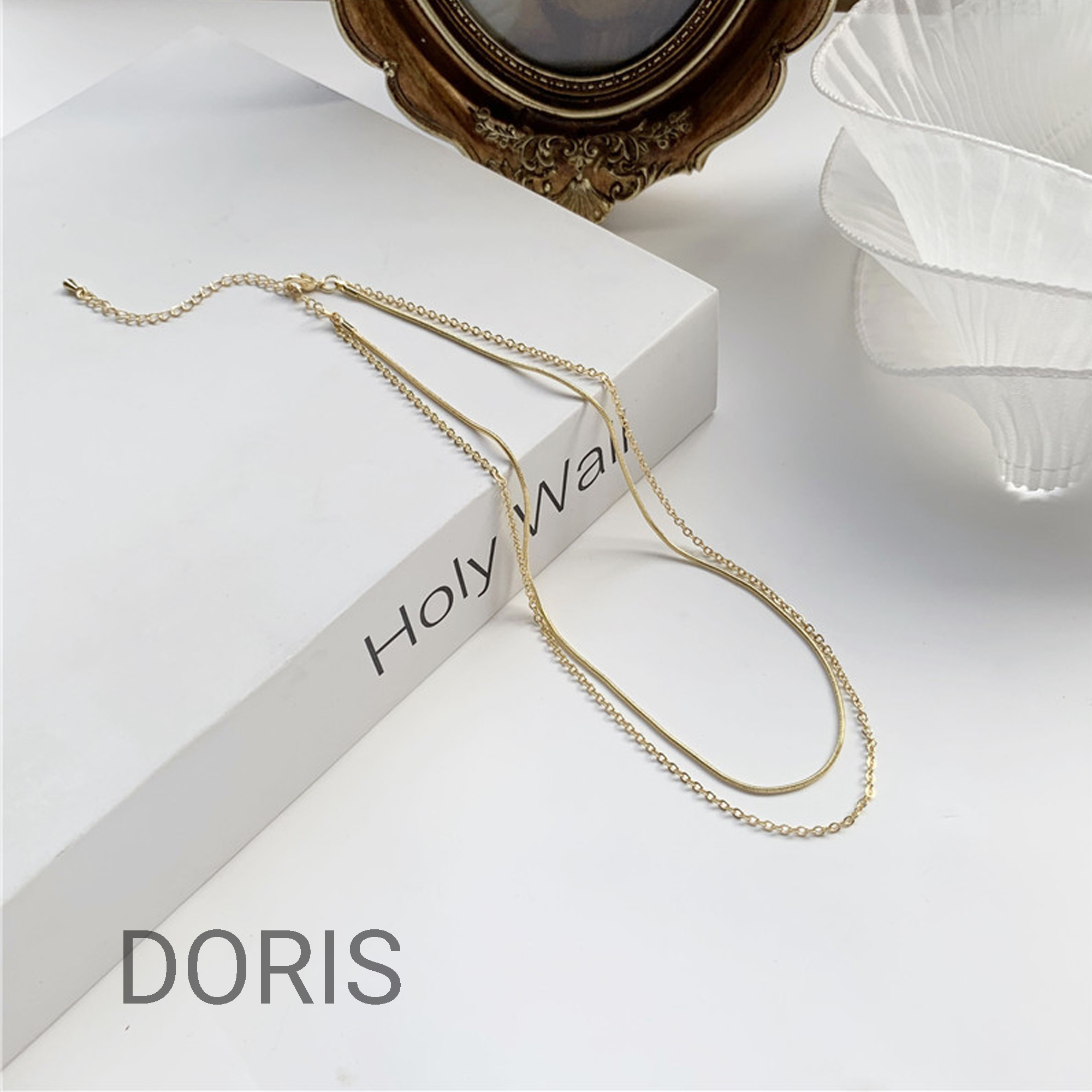 Dây chuyền nữ 2 Sợi Trơn basic - DORIS HOUSE