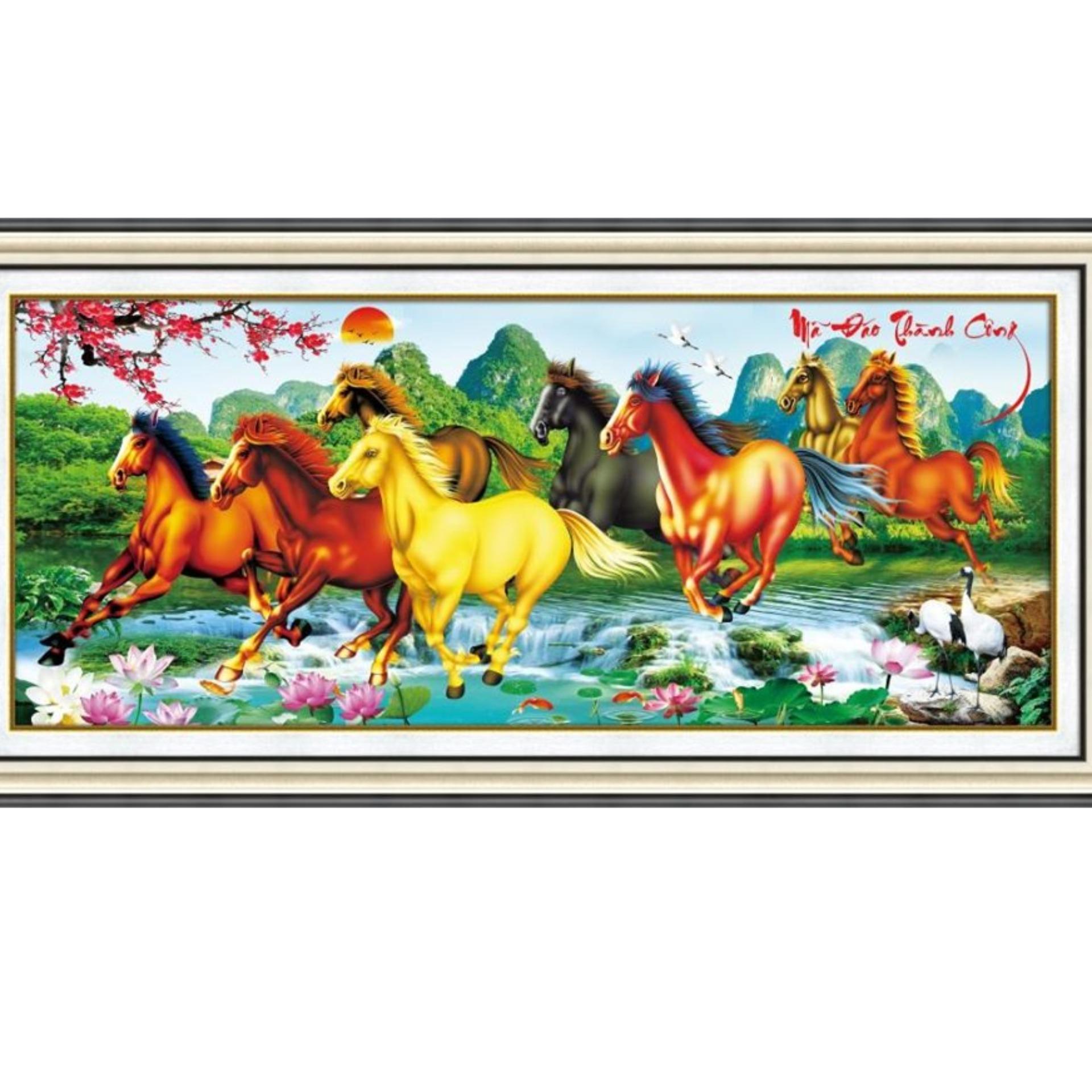 Tranh thêu chữ thập MÃ ĐÁO THÀNH CÔNG 88948 85x40cm