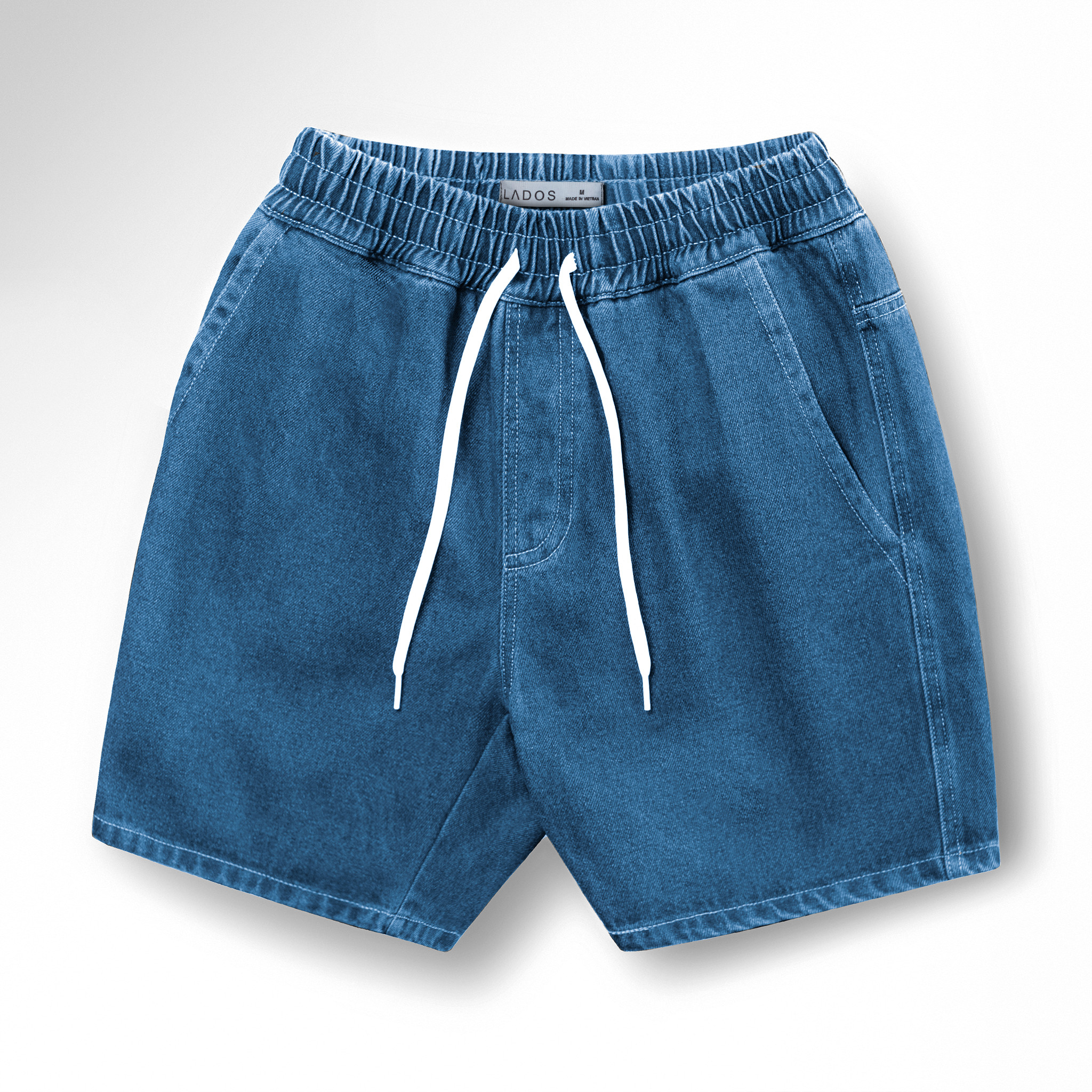 Quần short đùi jeans nam lưng thun cao cấp LADOS -4104 có dây rút, trẻ trung, thời trang