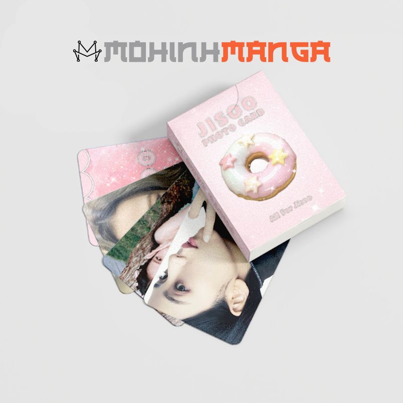 Lomo card bo góc BP hologram hộp 50 thẻ in 2 mặt Lisa Jennie Jisoo Rose có hiệu ứng lấp lánh mẫu mới