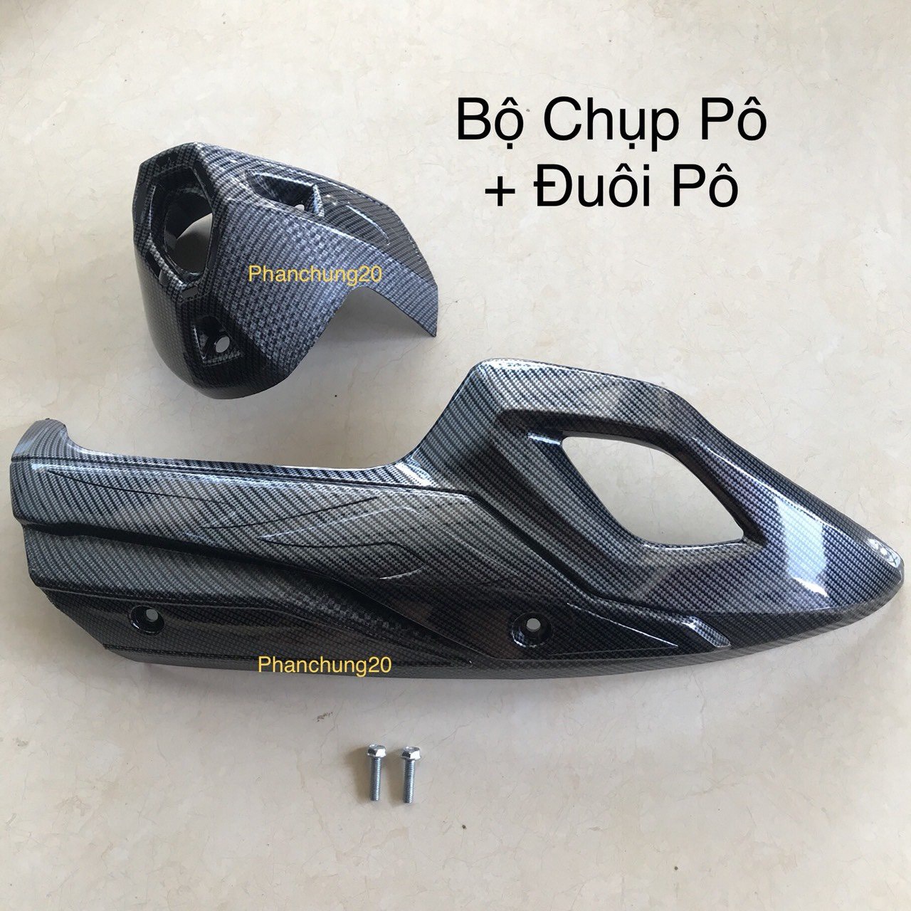 SH 2017 2018 2019 ỐP CHE PÔ + ĐUÔI PÔ DÙNG  CHO ĐỜI XE SH CACBON / CROM