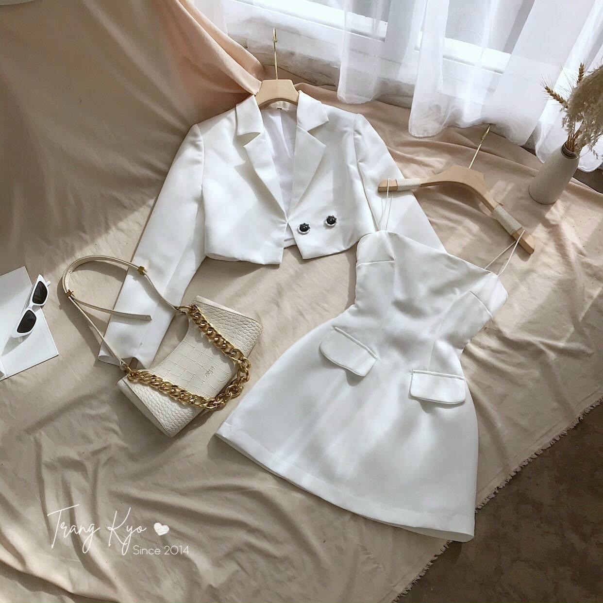 [HCM]Sét Đầm + Áo Khoác Vest