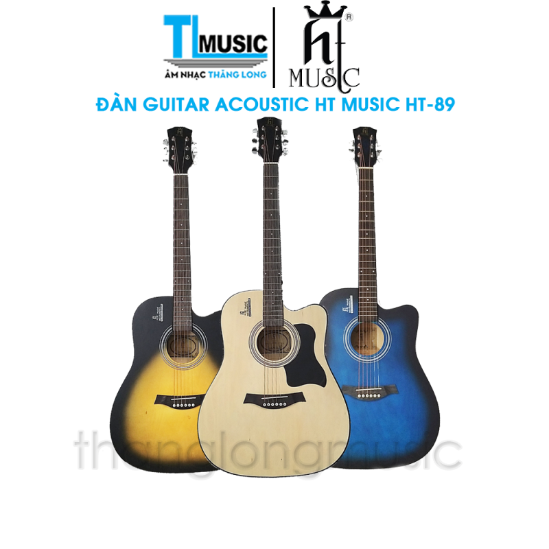 [ Guitar giá rẻ ] Đàn Guitar Acoustic HT-Music HT89 (dáng D Cutaway) Có Ty Chỉnh Cần