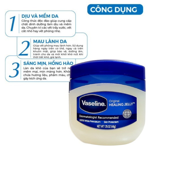 Hũ Dưỡng Ẩm Vaseline Orginal Healing Jelly 49gram