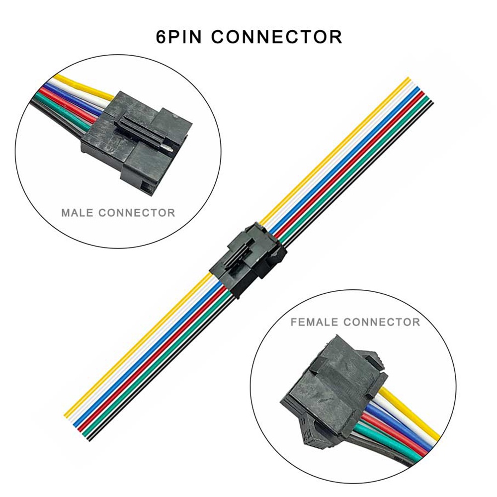 Bộ 5 đầu nối dây điện nhanh 10cm jst sm 2p 3p 4p 5p 6p